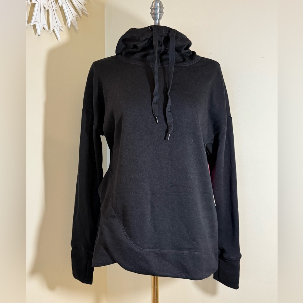Yogalicious black funnel neck hoodie S
